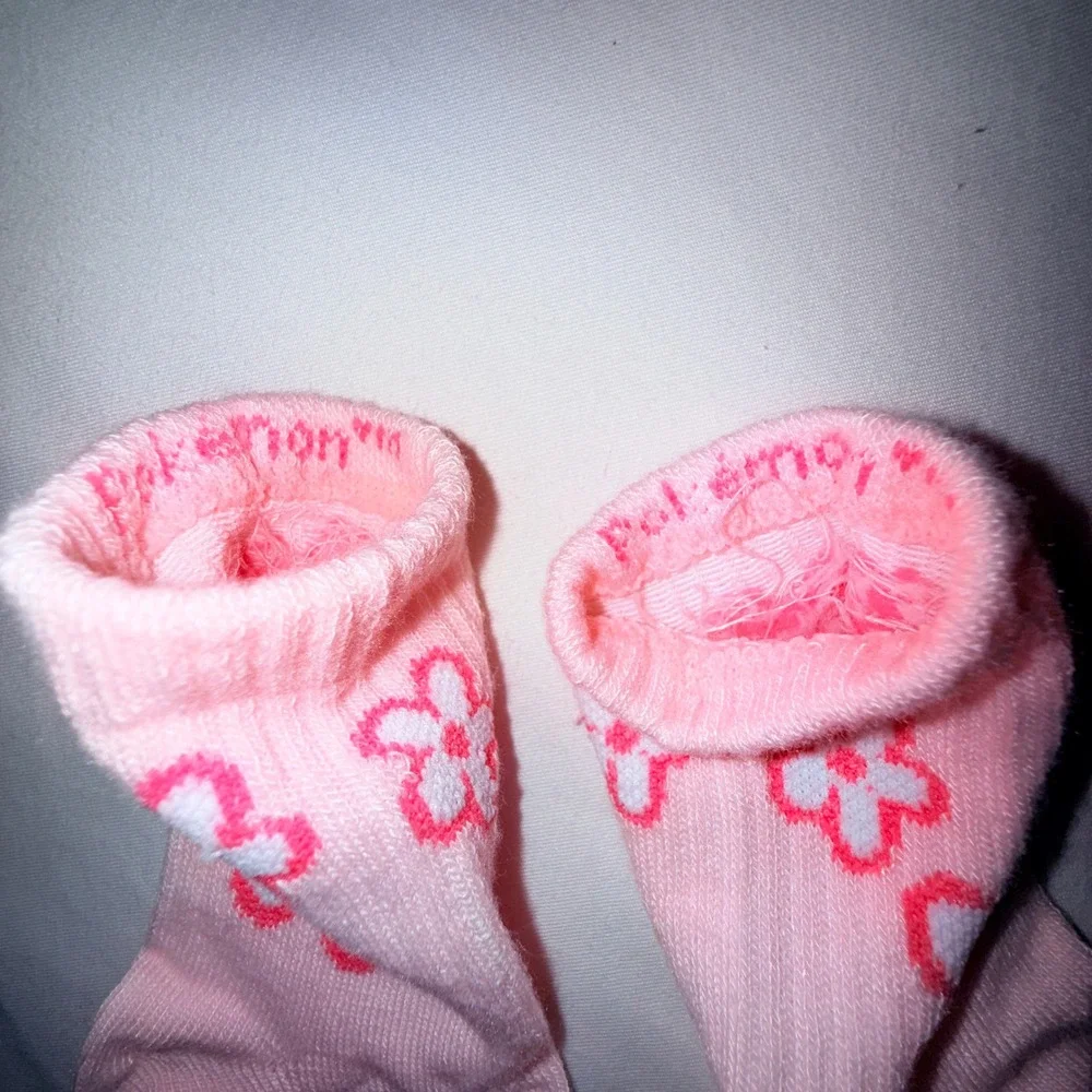 Pokemon Mid-Crew Socks Kids‎ S/M Pink Green New 3 Pairs Pikachu Eevee Floral